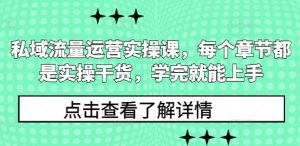 私域流量运营实操课,每个章节都是实操干货,学完就能上手互联网行业-互联网创业-创业网-知识创造价值 新生无限可能网创星球
