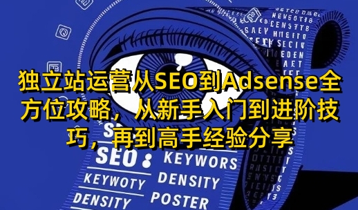 独立站运营从SEO到Adsense全方位攻略，从新手入门到进阶技巧，再到高手经验分享互联网行业-互联网创业-创业网-知识创造价值 新生无限可能网创星球