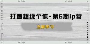 打造 超级个体-第6期ip营：商业认知,产品设计,成交演练,解决知识变现难题互联网行业-互联网创业-创业网-知识创造价值 新生无限可能网创星球