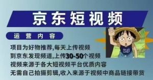 京东短视频带货课，无需自己拍摄剪辑，保姆式教学，两天快速上手互联网行业-互联网创业-创业网-知识创造价值 新生无限可能网创星球