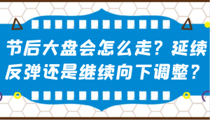 某公众号付费文章：节后大盘会怎么走？延续反弹还是继续向下调整？互联网行业-互联网创业-创业网-知识创造价值 新生无限可能网创星球