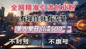 全网独家引流创业粉，有操作就有流量，单人单日引流500+，不封号、不费号互联网行业-互联网创业-创业网-知识创造价值 新生无限可能网创星球