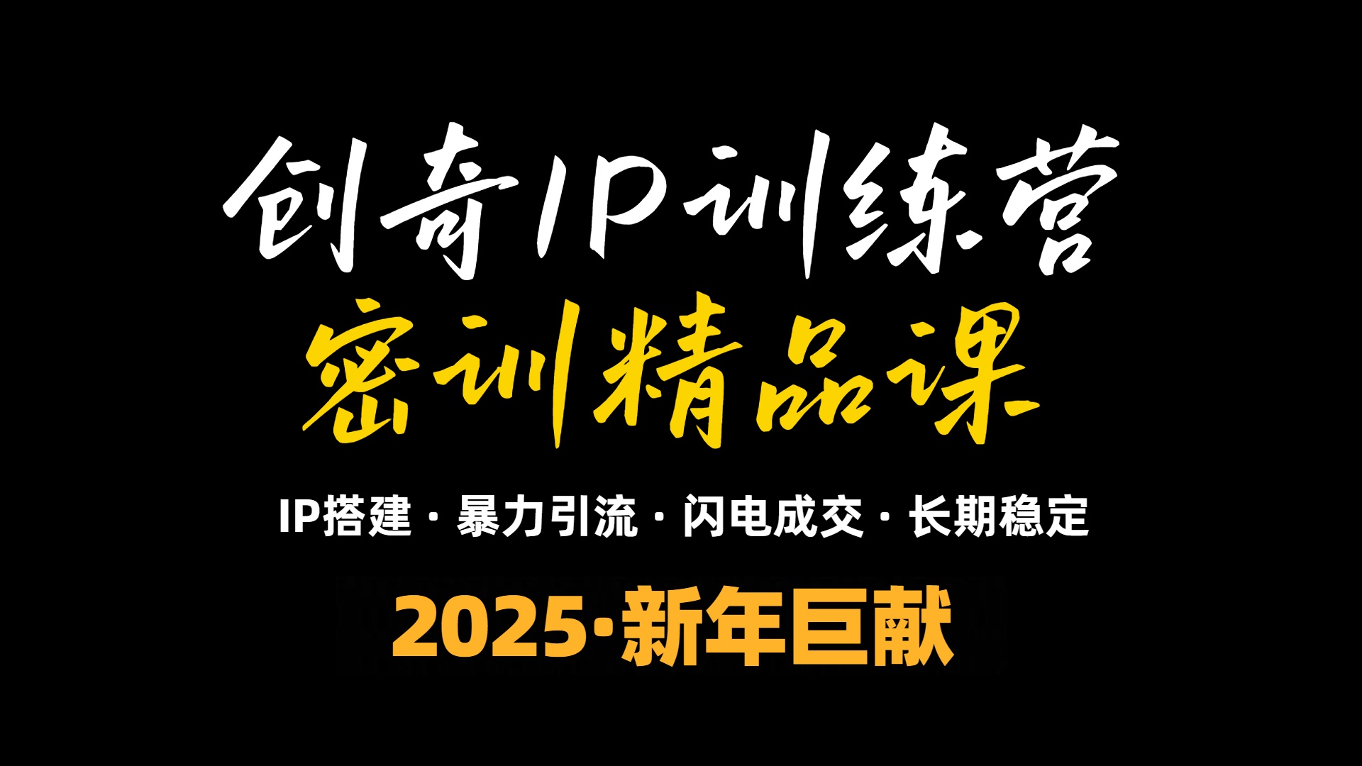 2025年“知识付费IP训练营”小白避坑年赚百万，暴力引流，闪电成交互联网行业-互联网创业-创业网-知识创造价值 新生无限可能网创星球
