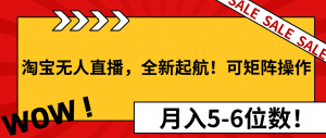 淘宝无人直播，全新起航！可矩阵操作，月入5-6位数！互联网行业-互联网创业-创业网-知识创造价值 新生无限可能网创星球