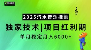 2025汽水音乐挂JI，独家技术，项目红利期，稳定月入5k【揭秘】互联网行业-互联网创业-创业网-知识创造价值 新生无限可能网创星球