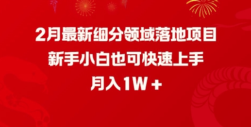 2月最新细分领域落地项目,新手小白也可快速上手,月入1W互联网行业-互联网创业-创业网-知识创造价值 新生无限可能网创星球