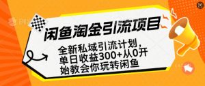 闲鱼淘金私域引流计划，从0开始玩转闲鱼，副业也可以挣到全职的工资互联网行业-互联网创业-创业网-知识创造价值 新生无限可能网创星球