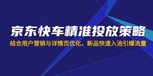 京东快车精准投放策略，结合用户营销与详情页优化，新品快速入池引爆流量互联网行业-互联网创业-创业网-知识创造价值 新生无限可能网创星球