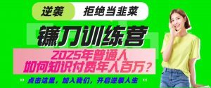 镰刀训练营超级IP合伙人，25年普通人如何通过“知识付费”实现逆袭互联网行业-互联网创业-创业网-知识创造价值 新生无限可能网创星球