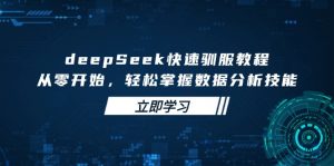 deepSeek快速驯服教程，从零开始，轻松掌握数据分析技能互联网行业-互联网创业-创业网-知识创造价值 新生无限可能网创星球