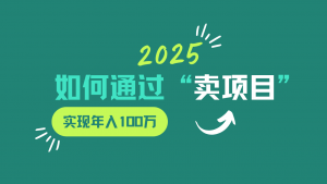 2025年如何通过“卖项目”实现年入100w互联网行业-互联网创业-创业网-知识创造价值 新生无限可能网创星球