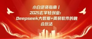 小白逆袭指南，2025玄学轻创业：Deepseek大数据+周易算法的融合玩法互联网行业-互联网创业-创业网-知识创造价值 新生无限可能网创星球