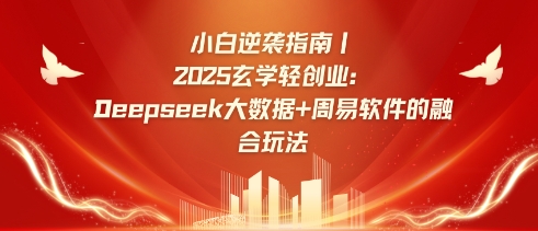 小白逆袭指南，2025玄学轻创业：Deepseek大数据+周易算法的融合玩法互联网行业-互联网创业-创业网-知识创造价值 新生无限可能网创星球