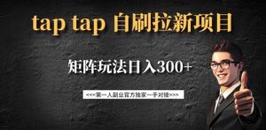 taptap拉新自刷项目，一个新用户14元，矩阵玩法日入300+互联网行业-互联网创业-创业网-知识创造价值 新生无限可能网创星球