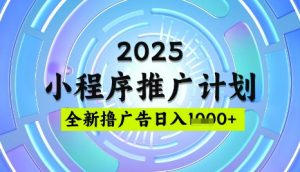 2025微信小程序推广计划，撸广告玩法，日均5张，稳定简单【揭秘】互联网行业-互联网创业-创业网-知识创造价值 新生无限可能网创星球