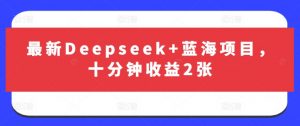 最新Deepseek+蓝海项目，十分钟收益2张互联网行业-互联网创业-创业网-知识创造价值 新生无限可能网创星球