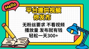 平台提供视频 你发布 无粉丝要求 不看视频播放量 发布就有钱 轻松一天300+互联网行业-互联网创业-创业网-知识创造价值 新生无限可能网创星球