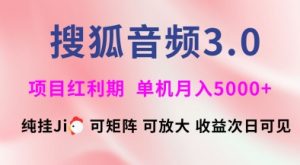 搜狐音频挂ji3.0.可矩阵可放大，独家技术，稳定月入5000+【揭秘】互联网行业-互联网创业-创业网-知识创造价值 新生无限可能网创星球
