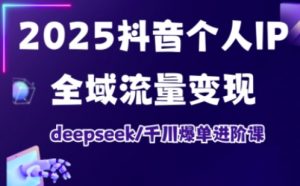 2025抖音个人IP全域流量变现进阶课，deepseek千川爆单进阶课互联网行业-互联网创业-创业网-知识创造价值 新生无限可能网创星球
