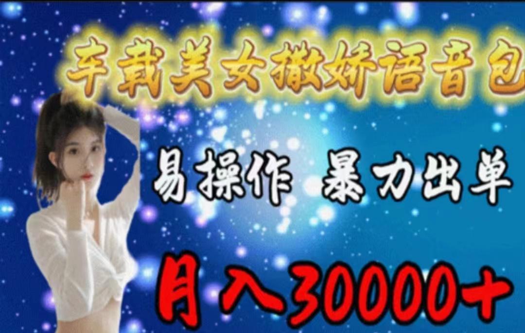 车载美女撒娇语音包，执行就出单，月入3000＋，小白看完课程就能马上实操互联网行业-互联网创业-创业网-知识创造价值 新生无限可能网创星球