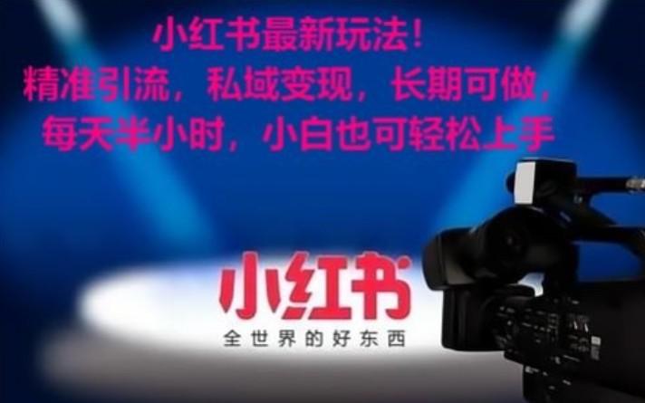 小红书最新玩法！精准引流，私域变现，长期可做，每天半小时，小白也可轻松上手互联网行业-互联网创业-创业网-知识创造价值 新生无限可能网创星球