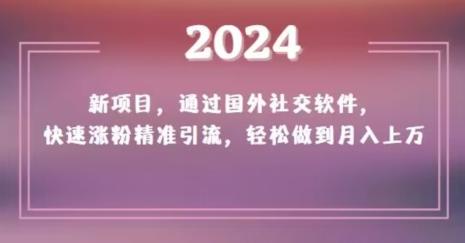 2024新项目，通过国外社交软件，快速涨粉精准引流，轻松做到月入上万【揭秘】互联网行业-互联网创业-创业网-知识创造价值 新生无限可能网创星球