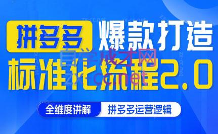 云杉老师·拼多多爆款打造标准化流程2.0互联网行业-互联网创业-创业网-知识创造价值 新生无限可能网创星球