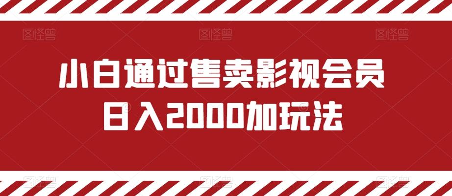小白通过售卖影视会员日入2000加玩法互联网行业-互联网创业-创业网-知识创造价值 新生无限可能网创星球