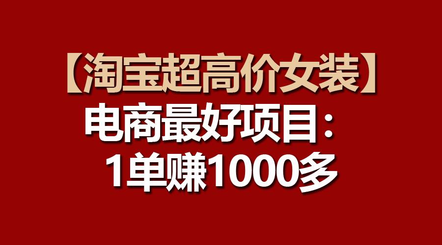 【淘宝超高价女装】电商最好项目：一单赚1000多互联网行业-互联网创业-创业网-知识创造价值 新生无限可能网创星球