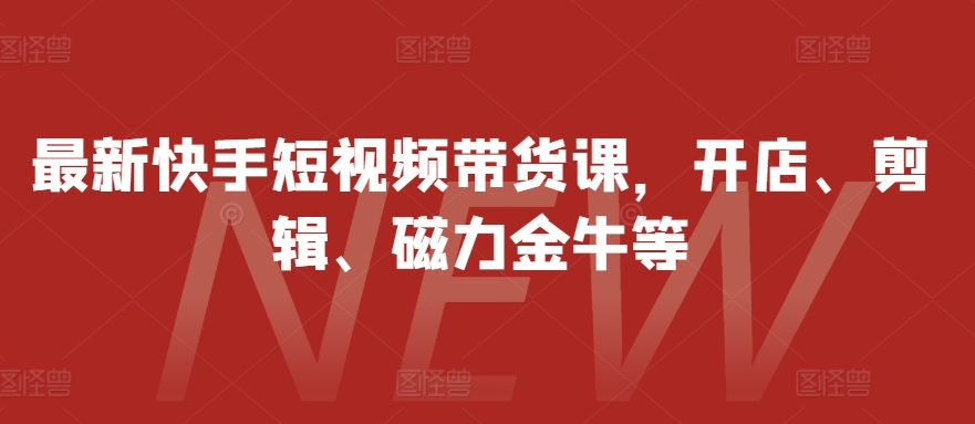 最新快手短视频带货课，开店、剪辑、磁力金牛等互联网行业-互联网创业-创业网-知识创造价值 新生无限可能网创星球