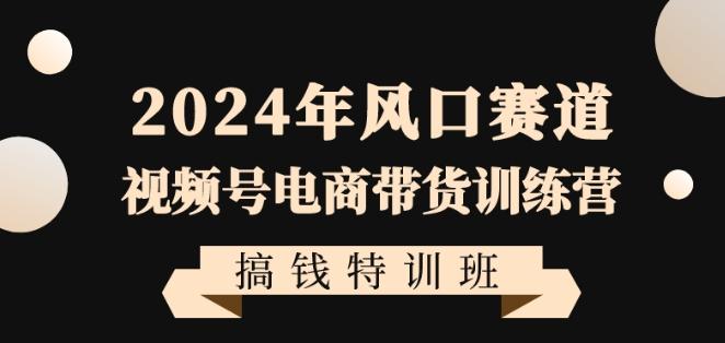 2024年风口赛道视频号电商带货训练营搞钱特训班，带领大家快速入局自媒体电商带货互联网行业-互联网创业-创业网-知识创造价值 新生无限可能网创星球