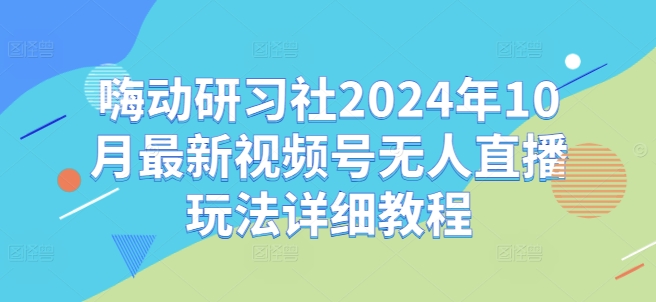 嗨动研习社2024年10月最新视频号无人直播玩法详细教程互联网行业-互联网创业-创业网-知识创造价值 新生无限可能网创星球