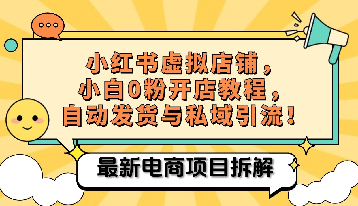 小红书电商，小白虚拟类目店铺教程，被动收益+私域引流互联网行业-互联网创业-创业网-知识创造价值 新生无限可能网创星球