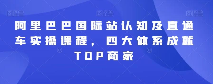 阿里巴巴国际站认知及直通车实操课程，四大体系成就TOP商家互联网行业-互联网创业-创业网-知识创造价值 新生无限可能网创星球