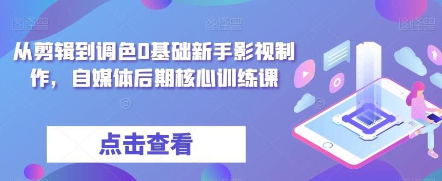 从剪辑到调色0基础新手影视制作，自媒体后期核心训练课互联网行业-互联网创业-创业网-知识创造价值 新生无限可能网创星球