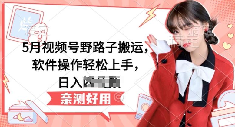 5月视频号野路子搬运，软件操作轻松上手，日入三位数【揭秘】互联网行业-互联网创业-创业网-知识创造价值 新生无限可能网创星球