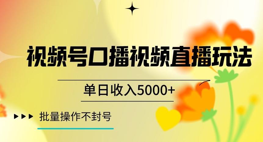 视频号囗播视频直播玩法，单日收入5000+，批量操作不封号【揭秘】互联网行业-互联网创业-创业网-知识创造价值 新生无限可能网创星球