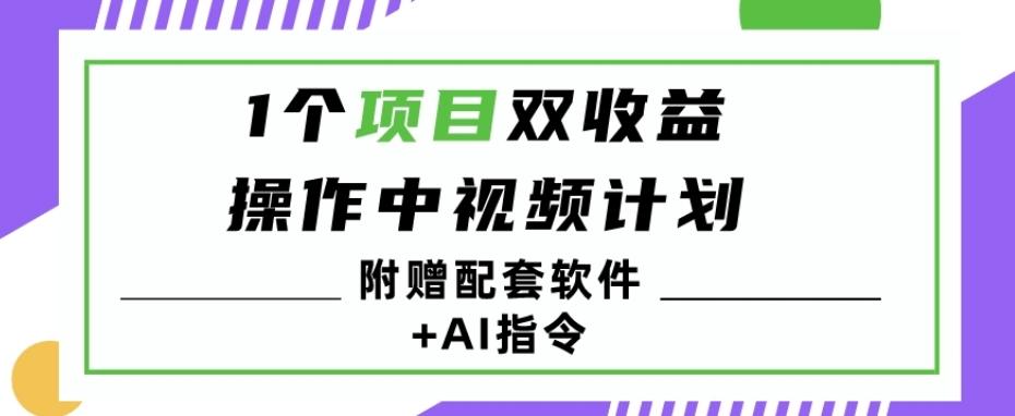 1个项目双收益？操作中视频计划1天最高3100+收益？（附赠配套软件+AI指令）互联网行业-互联网创业-创业网-知识创造价值 新生无限可能网创星球