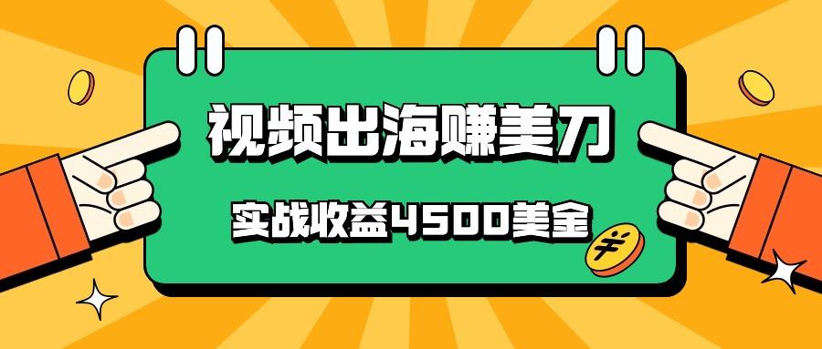 国内爆款视频出海赚美刀，实战收益4500美金，批量无脑搬运，无需经验直接上手互联网行业-互联网创业-创业网-知识创造价值 新生无限可能网创星球