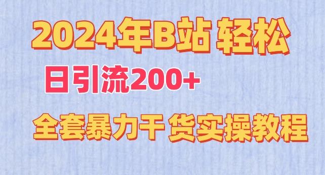 2024年B站轻松日引流200+的全套暴力干货实操教程【揭秘】互联网行业-互联网创业-创业网-知识创造价值 新生无限可能网创星球