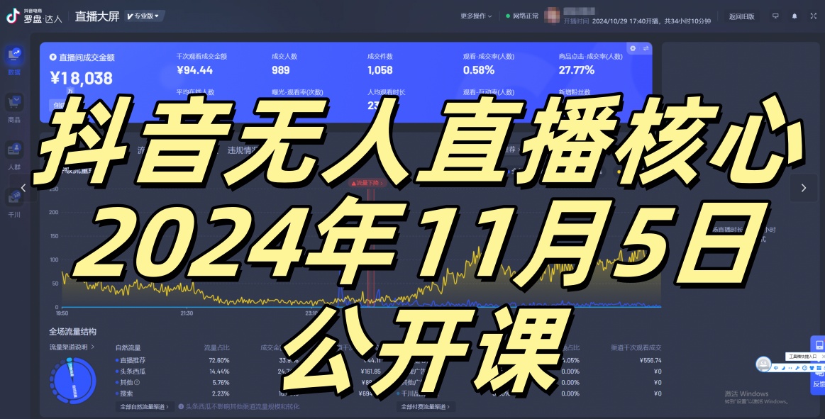 抖音无人直播核心公开课，咸鱼翻身小白可做带有睡后收入月入过万太简单【揭秘】互联网行业-互联网创业-创业网-知识创造价值 新生无限可能网创星球