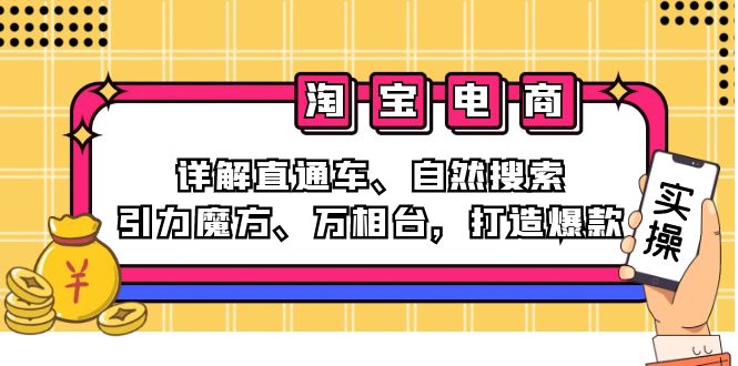 2024淘宝电商课程：详解直通车、自然搜索、引力魔方、万相台，打造爆款互联网行业-互联网创业-创业网-知识创造价值 新生无限可能网创星球