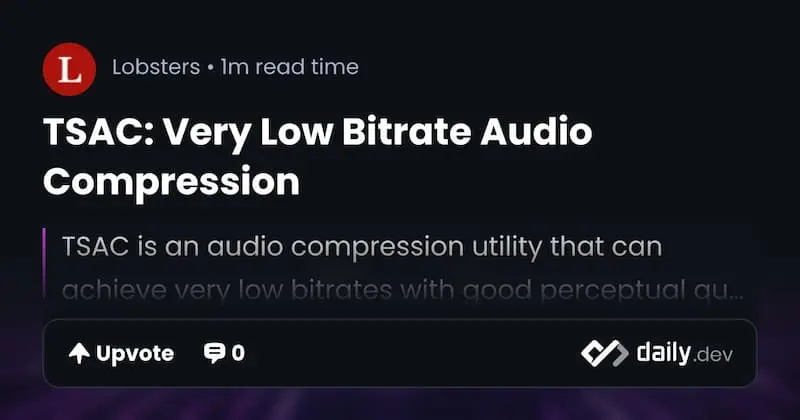 TSAC ｜音频压缩互联网行业-互联网创业-创业网-知识创造价值 新生无限可能网创星球