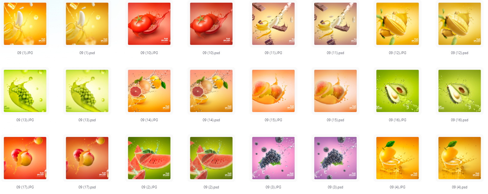 餐饮水果PS模版设计素材17款互联网行业-互联网创业-创业网-知识创造价值 新生无限可能网创星球