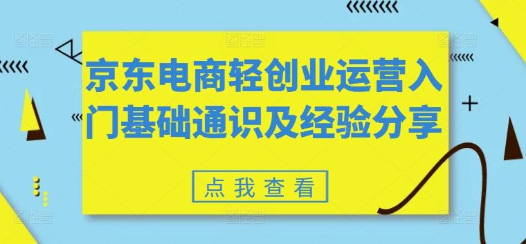 京东电商轻创业运营入门基础通识及经验分享互联网行业-互联网创业-创业网-知识创造价值 新生无限可能网创星球