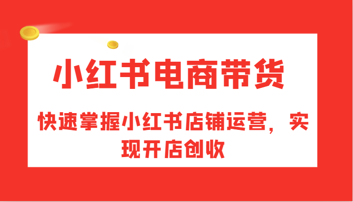 小红书电商带货，快速掌握小红书店铺运营，实现开店创收互联网行业-互联网创业-创业网-知识创造价值 新生无限可能网创星球