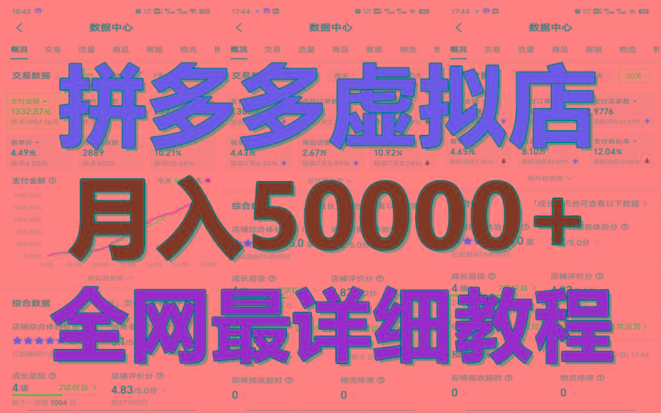 拼多多虚拟电商训练营月入50000+你也行，暴利稳定长久，副业首选互联网行业-互联网创业-创业网-知识创造价值 新生无限可能网创星球